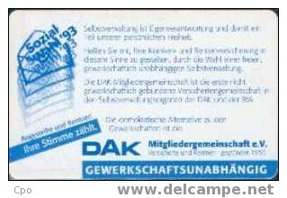 # GERMANY S92_93 DAK 12 Gd 01.93  Tres Bon Etat - S-Series: Schalterserie Mit Fremdfirmenreklame