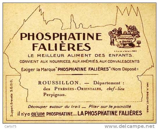 Chromo Publicité Phosphatine Falières - Région Française à Découper - Roussillon - Port Phare - Sonstige & Ohne Zuordnung