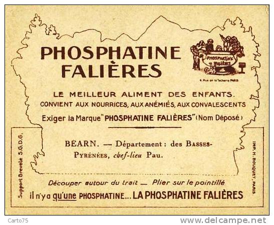 Chromo Publicité Phosphatine Falières - Région Française à Découper - Bearn - Folklore - Otros & Sin Clasificación