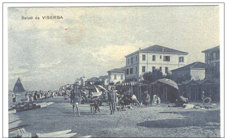 (315-I)  VISERBA-SPIAGGIA E VILLINI´-VIAGGIATA 1929 - Rimini