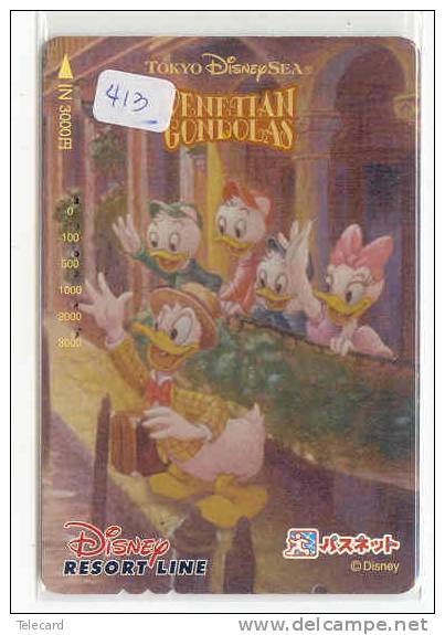 DISNEY Prepaidcard Japan (413) VENETIAN GONDOLAS *   Prepaid Karte Japan * Carte Prepayee Japon - Disney