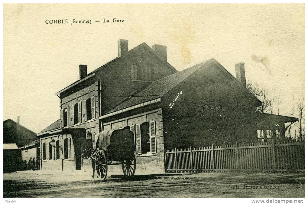 80 -- CORBIE -- LA GARE -- ATTELAGE -- - Corbie