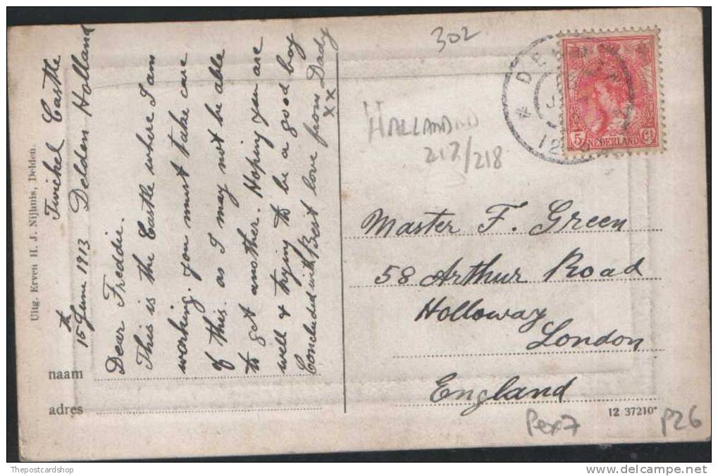 DELDEN -Zijkant Kasteel Twickel  Netherlands DIVIDED BACK HOLLAND UNUSED BRIEFKAART Overijsel > Overigen - Sonstige & Ohne Zuordnung