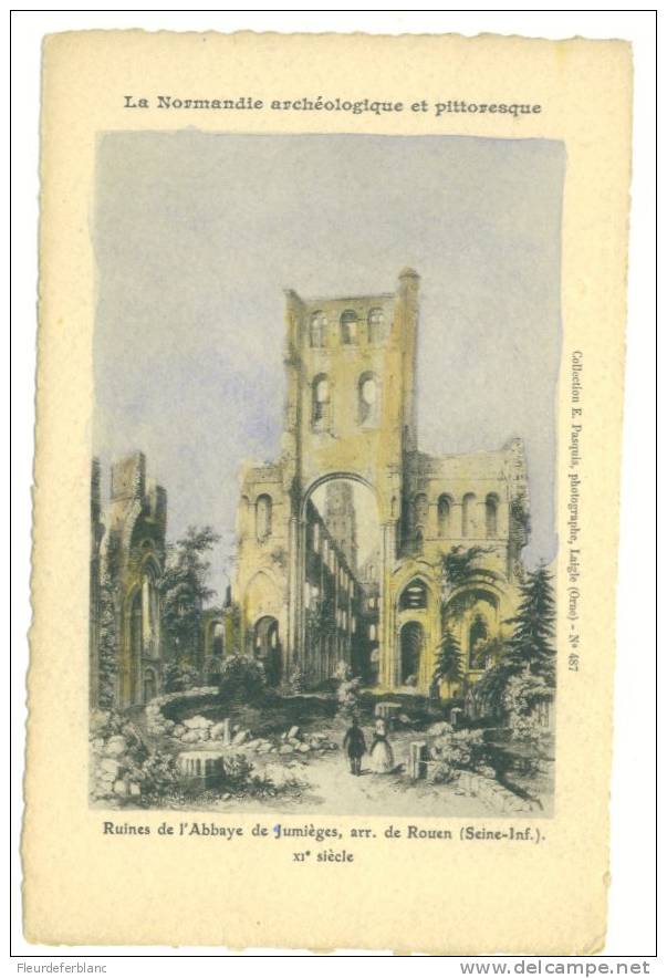JUMIEGES (76) - CPA -  Ruines De L'abbaye XIeme S., Arr. De Rouen - Normandie Archéologique - Jumieges