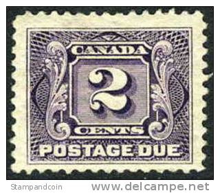 Canada J2 Mint Hinged 2c Postage Due From 1906 - Segnatasse