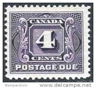 Canada J3 Mint Hinged 4c Postage Due From 1928 - Segnatasse