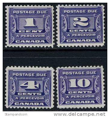 Canada J11-14 Mint Hinged Postage Dues From 1933-34 - Port Dû (Taxe)