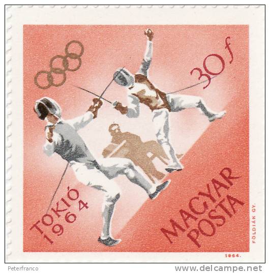 1964 Ungheria - Olimpiadi Di Tokio - Fencing