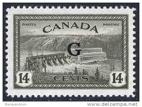 Canada O22 XF Mint Hinged 14c Official From 1950 - Opdrukken