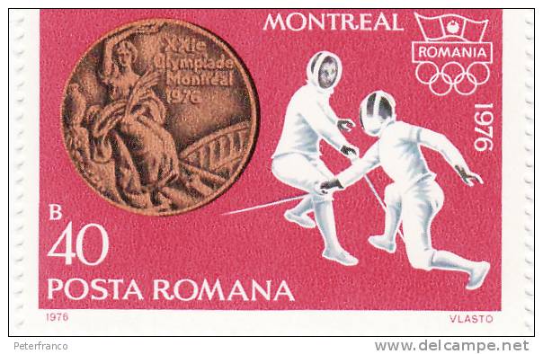 1976 Romania - Olimpiadi Di Montreal - Fencing