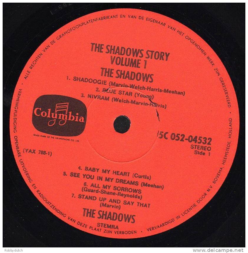 * LP *  THE SHADOWS' STORY VOL.1 (Holland 1970) - Instrumentaal