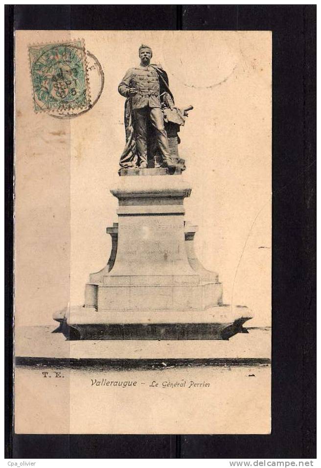 30 VALLERAUGUE Monument, Statue Du Général Perrier, Ed TE, 1905 - Valleraugue