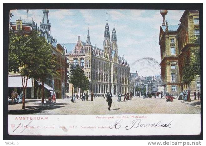 Amsterdam - Voorburgwal Met Kon. Postkantoor - Uitg Dr. Trenkler 1904 20 715 - Amsterdam