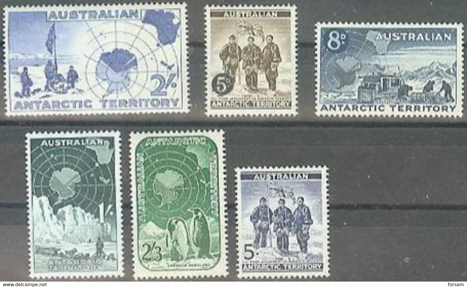 AUSTRALIEN ANTARCTIC TERRITORY..1957-1961..Michel # 1-6...MNH...MiCV - 18 Euro. - Unused Stamps