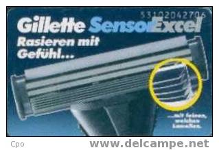 # GERMANY S130_93 Gilette 12 Gd 09.93 Tres Bon Etat - S-Series: Schalterserie Mit Fremdfirmenreklame