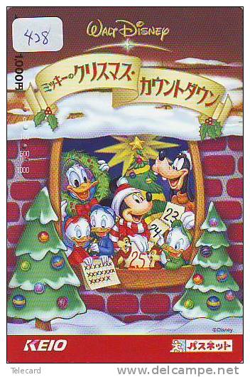 DISNEY Prepaidcard Japan (428)  *   Prepaid Karte Japan * Carte Prepayee Japon * CHRISTMAS * NOEL - Disney