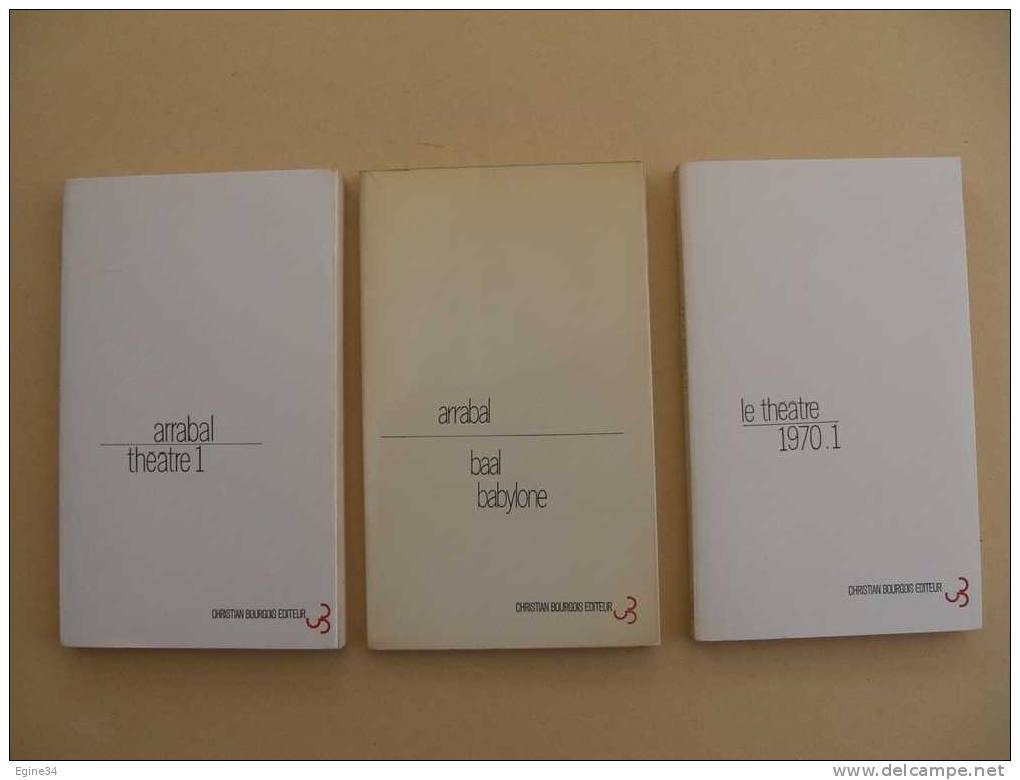 THEATRE - 3 Vol. -ARRABAL - BAAL BABYLONE - THEATRE 1 - LE THEATRE 1970.1 - Autores Franceses