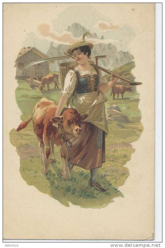 Chicorée Extra Trampler Bergère Vache - Before 1900