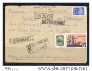 URSS 1961 , Lettre Recommandée URSS- Charleroi - Storia Postale