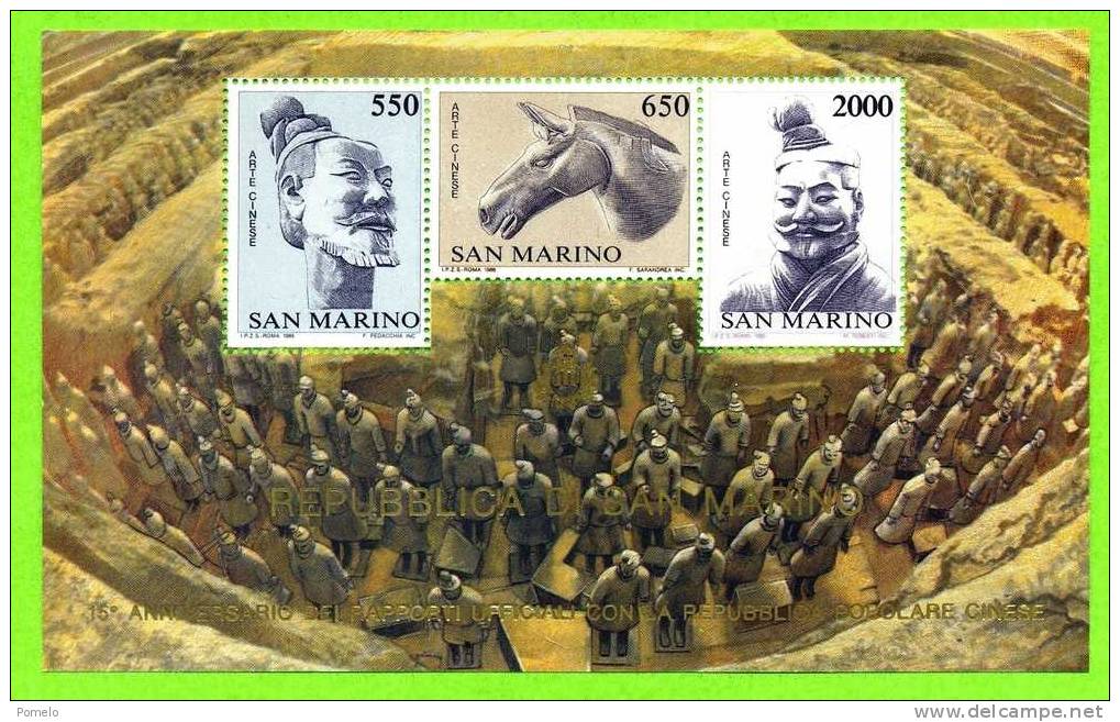 San Marino - 15° Anniversario Rapporti Con Cina - Foglietto - Blocs-feuillets