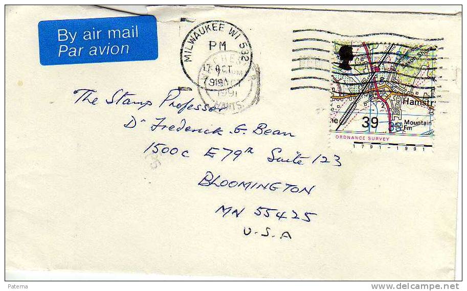 3503  Carta ,  Aérea, Winchester  ( Inglaterra) 1981, Cover, Lettre - Cartas & Documentos