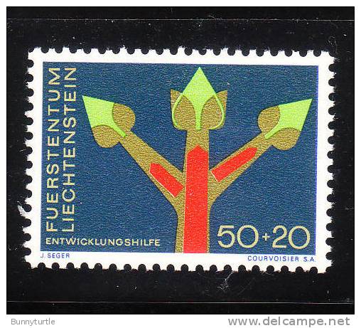 Liechtenstein 1967 Surtax For Development Assistance Growth Symbol MNH - Neufs