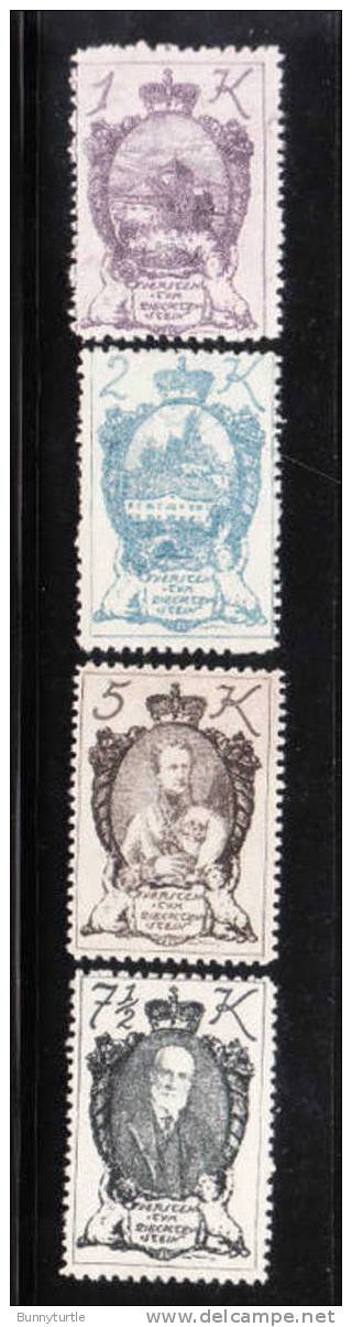 Liechtenstein 1920 Castle View Chapel 4v High Values Mint - Unused Stamps