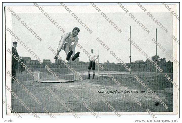 CARTOLINA  SPORT SALTO IN LUNGO PUBBLICITA CHICORéE A LA BERGèRE EMILE BONZEL HAUBOURDIN - Athletics