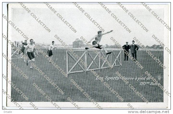 CARTOLINA  SPORT CORSA A OSTACOLI ATLETICA PUBBLICITA CHICORéE A LA BERGèRE EMILE BONZEL HAUBOURDIN - Athlétisme