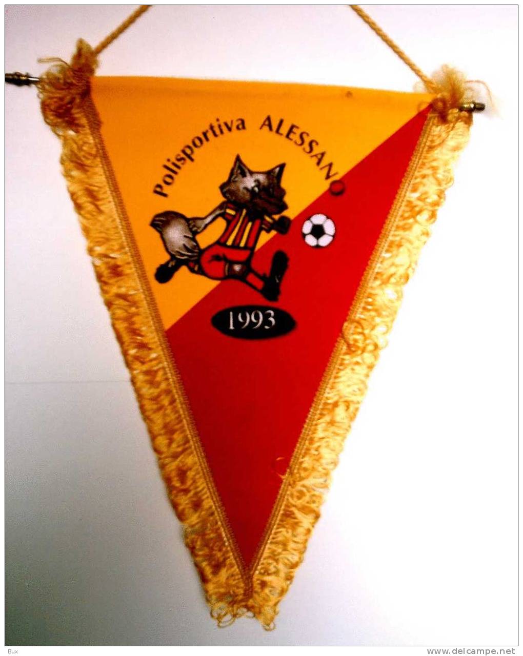 ALESSANO  1993  GAGLIARDETTO IN  RASO DIMENSIONI  33  X  25  Cm CIRCA COME DA FOTO  CALCIO FOOTBALL SOCCER - Apparel, Souvenirs & Other