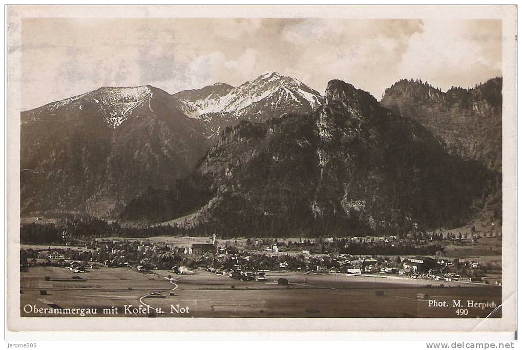 ALLEMAGNE - OBERAMMERGAU - CPA - N° 490 - Oberammergau Mit Kofel - Commune Du District De Garmisch-Partenkirchen - Oberammergau