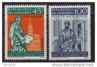 DAHOMEY  1968 Gutemberg   Yv PA 73-4** - Bénin – Dahomey (1960-...)