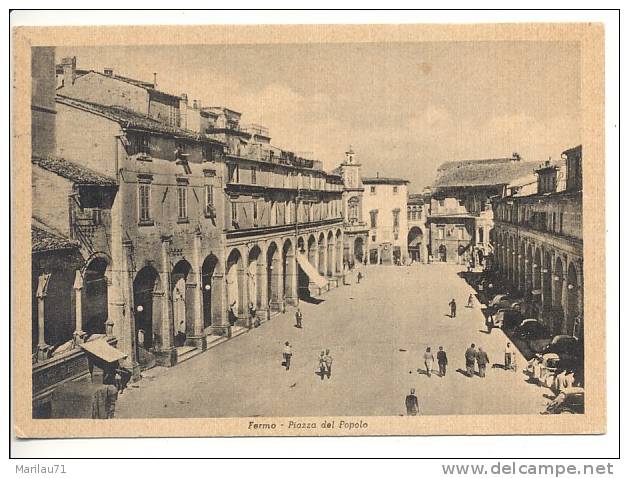 Marche FERMO Ascoli Piceno Piazza Del Popolo 1957 Viaggiata - Fermo