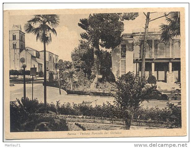 Marche FERMO Ascoli Piceno Veduta Parziale Girifalco 1957 Viaggiata - Fermo