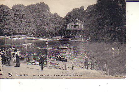 Bois De La Cambre : Le Lac Et Le Châlet Robinson Nels, Animée - Parks, Gärten