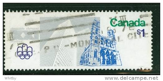 1976 One Dollar Notre Dame Church #687 Montreal Cancel (filler) - Gebruikt