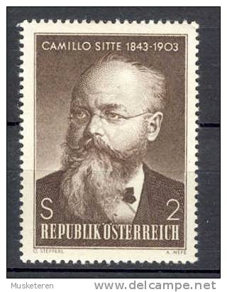 Austria 1968 Mi. 1258 Geburtstag Von Camillo Sitte MNH** - Ungebraucht