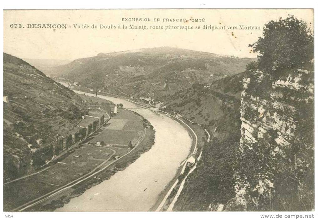 Besançon , Vallée Du Doubs à La Malate , Route Pittoresque Se Dirigeant Vers Morteau - Ol09 - Besancon