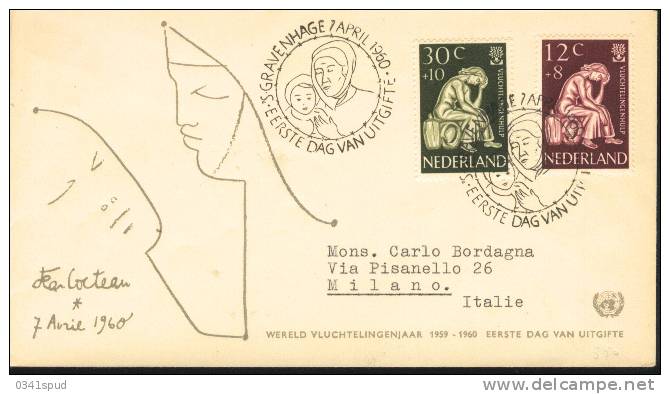 1960  Pays-Bas   FDC  ONU Année Mondiale Du Refugié   World Refugee Year - Flüchtlinge