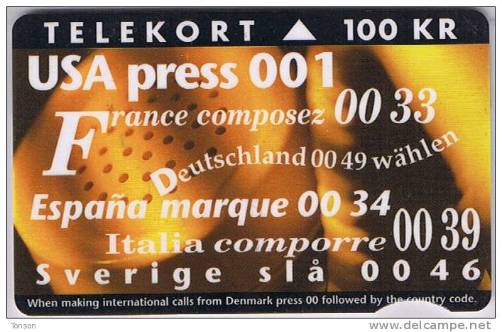 Denmark, KR 004, New International Codes, Only 20.000 Issued. 2 Scans. - Denmark