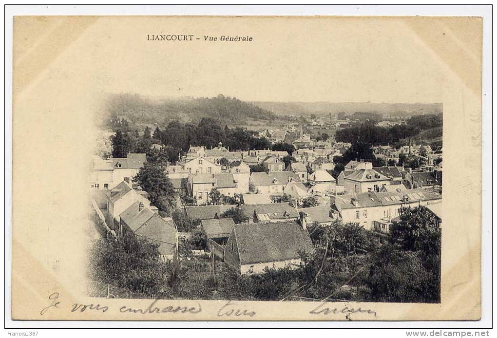 Ref 159 - LIANCOURT - Vue Générale (CARTE PRECURSEUR De 1902 - Scan Du Verso) - Liancourt