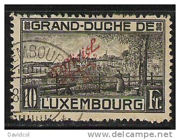 Q290.-. LUXEMBURGO .-. 1922-1926 .-. SCOTT #: O141 .-. USED -. OFFICIAL STAMP. - Used Stamps