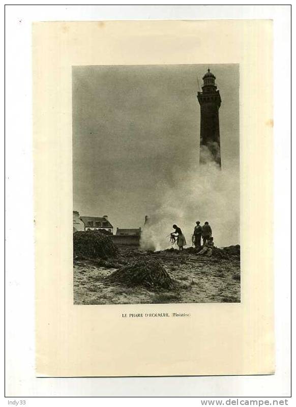 - PHARE D´ECKMUHL . CONCARNEAU ENTREE DE LA VILLE CLOSE . REPROS RECTO-VERSO D´EPOQUE DE PHOTOS DES ANNEES 1930 - Other & Unclassified