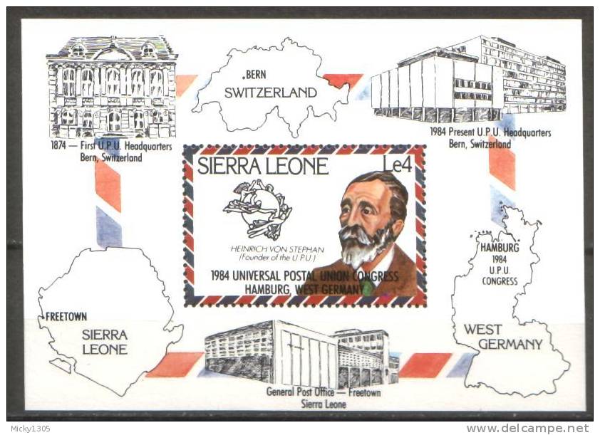 Sierra Leone - Block 22 Postfrisch / MNH ** (A118) - U.P.U.