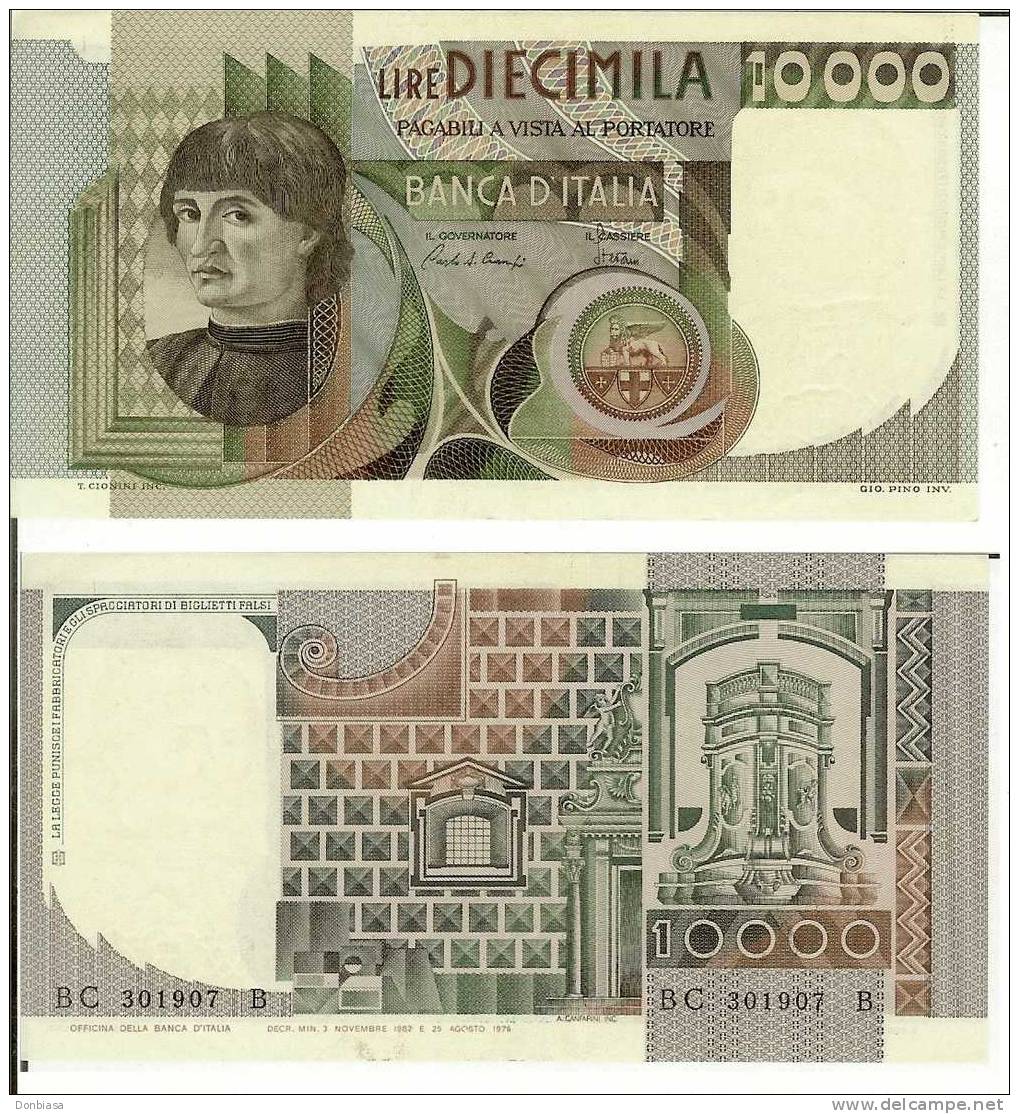 10.000 Lire Ritratto D´uomo D.m. 03/11/1982  (SUP.) - 10000 Liras