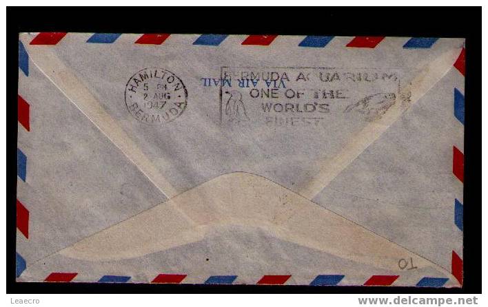 EUA USA Cyclisme Cycling Sports Cover Aerial First Flight Obl. Air Mail " Washington - Bermuda 1947 " Transports Gc231 - Vélo