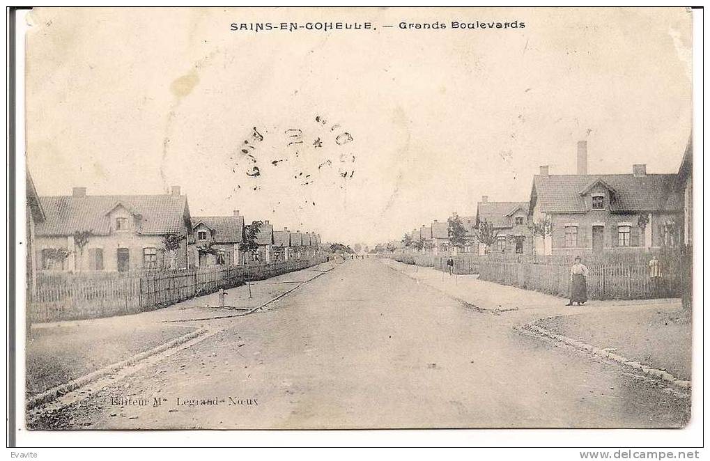 CPA  (62)       SAINS-en-GOHELLE    -   Grands Boulevards - - Autres & Non Classés