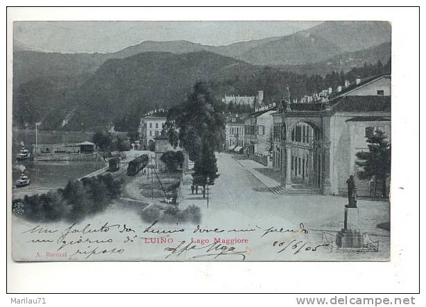 Lombardia LUINO Varese Lago Maggiore TRAM Stazione 1905 Viaggiata - Luino