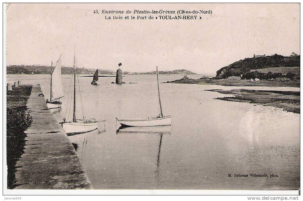 PLESTIN-LES-GREVE - (22310) - CPA - N°43 - La Baie Et Le Port De TOUL-AN-HERY - Plestin-les-Greves