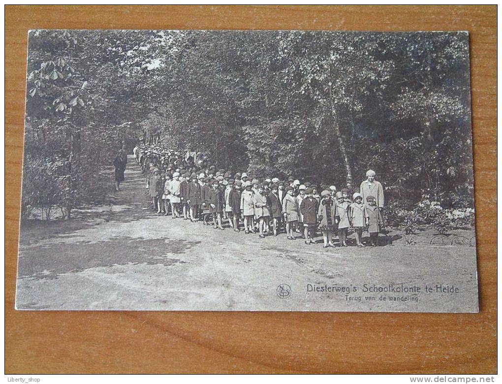 Diesterweg´s Schoolkolonie Te Heide - Terug Van De Wandeling / Anno 1937 ( Zie Foto Details ) !! - Kalmthout